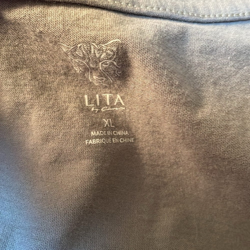 Gray Long Sleeve Crop Top - Picture 4 of 7